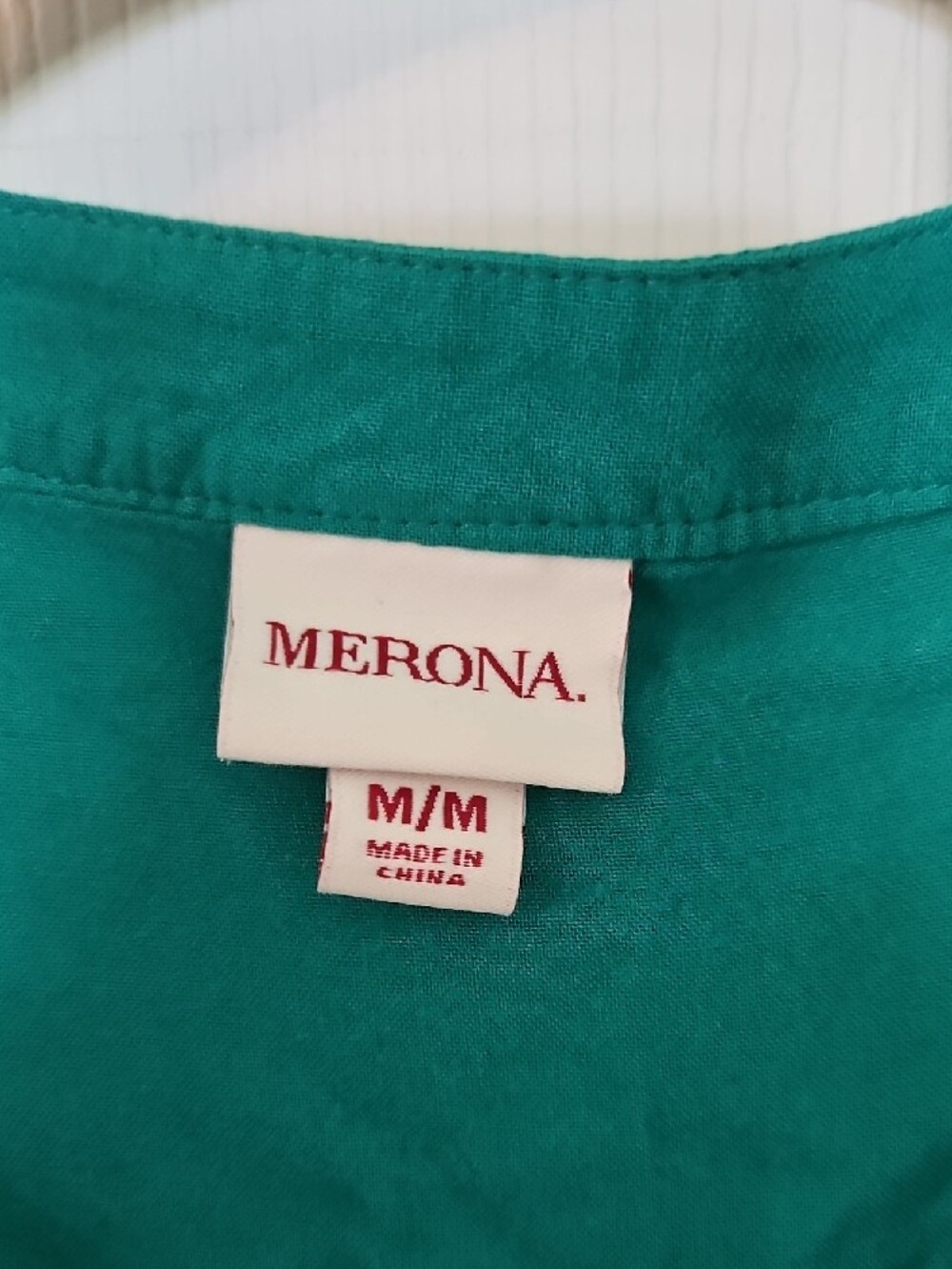Merona Green Button-Front Split-Neck Blouse - Picture 2 of 5